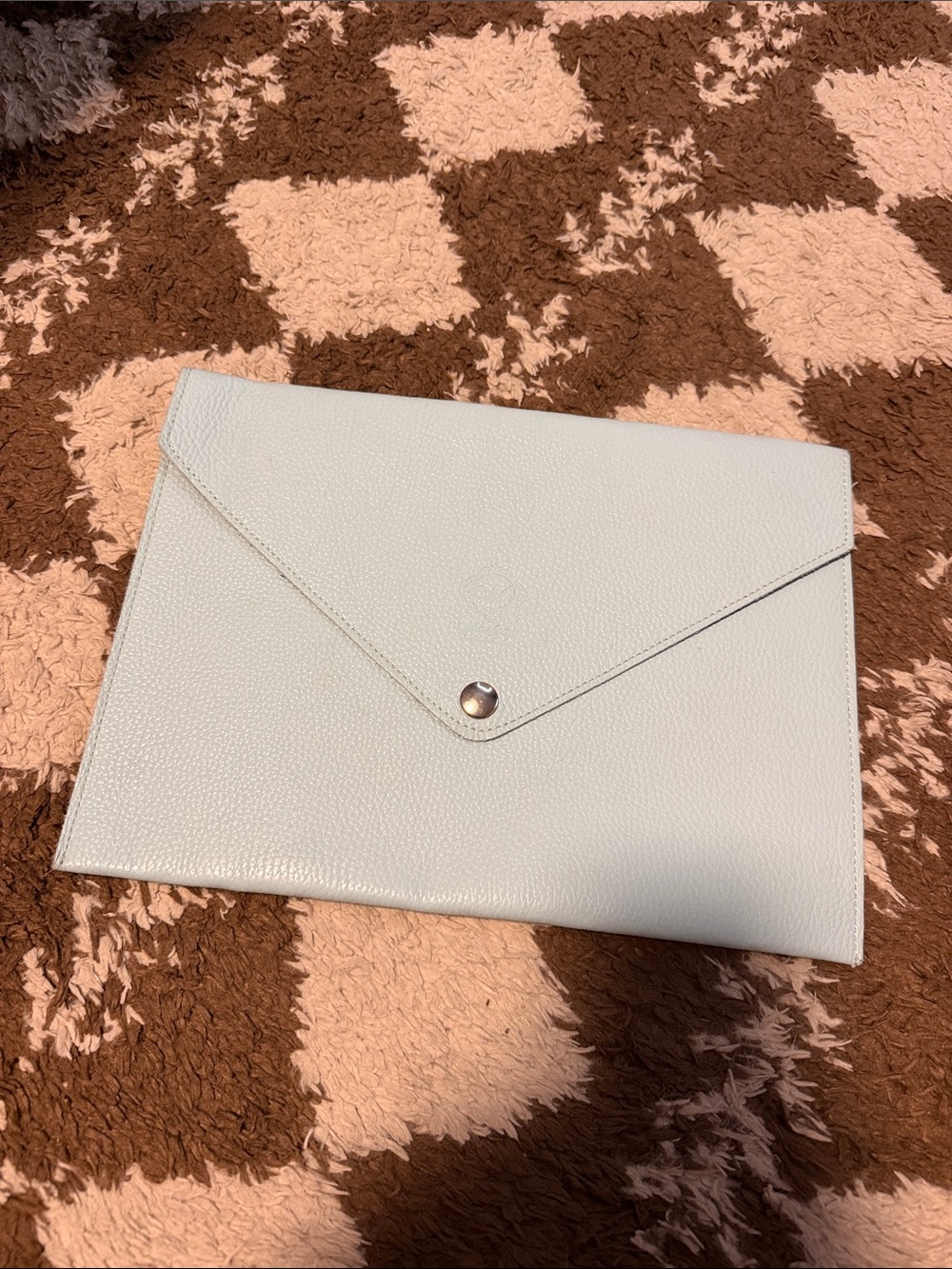 Envelope Clutch Bag in Pale Blue - Women's Handbag
